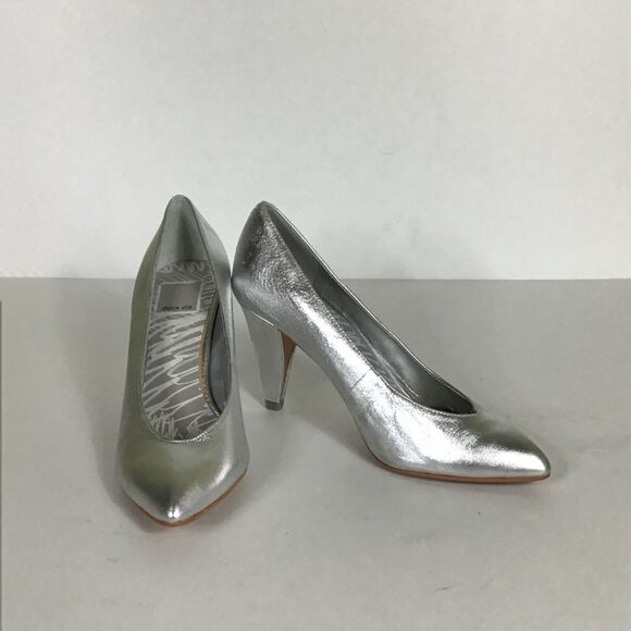 Dolce Vita Women Silver Pumps Sz.6 EUC Elegant Trendy Silver - Picture 4 of 10